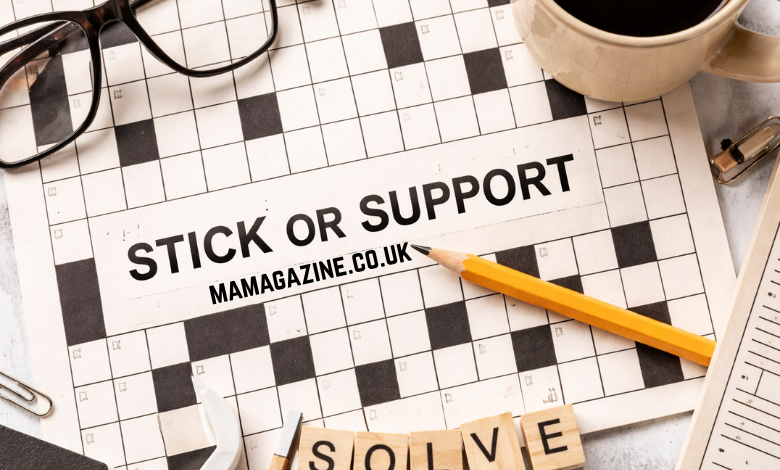 Stick or Support Crossword Clue